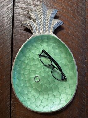 Pineapple Trinket Dish Coastal Decor Catchall Key Tray Beach House